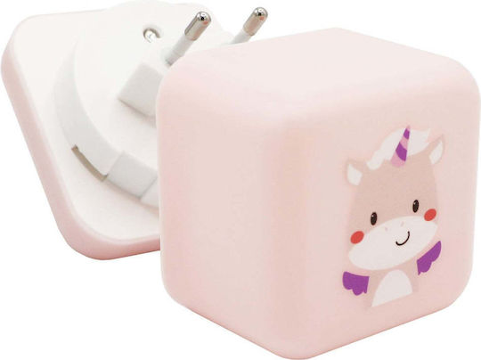 Cloud b Φωτάκι Νυκτός LED Unicorn Lily Ρεύματος Ροζ