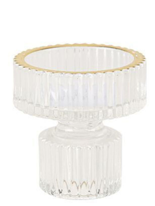 Beauty Home Mauro Glass Candle Holder in Black Colour 6x6cm