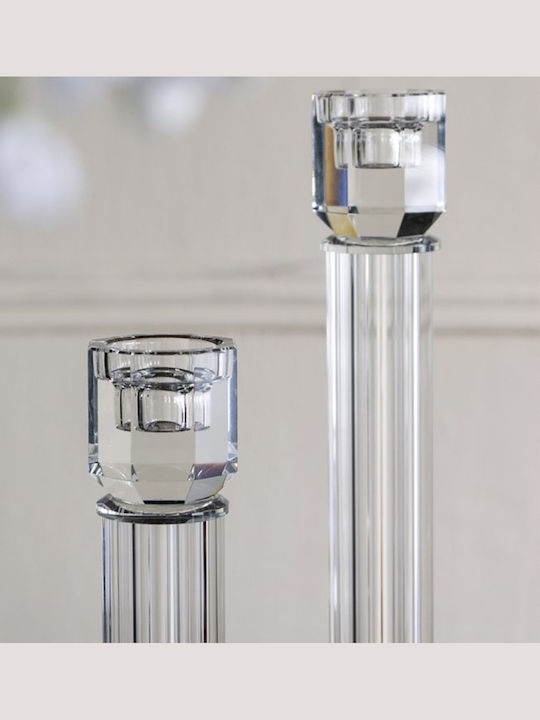 Artekko Candle Holder Glass in Transparent Color 9x46x9cm 1pcs