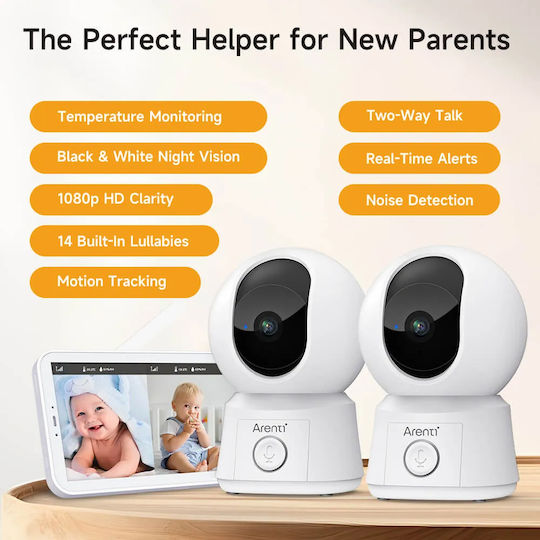 Arenti Ainanny B2 Baby Monitor , with Two-way Communication & Lullabies