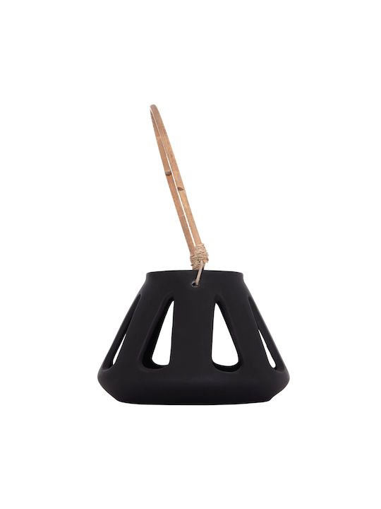 HomeMarkt Erantyl Rattan Tabletop Lantern Black 10x10x10cm