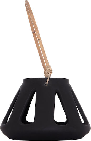 HomeMarkt Erantyl Rattan Tabletop Lantern Black 10x10x10cm
