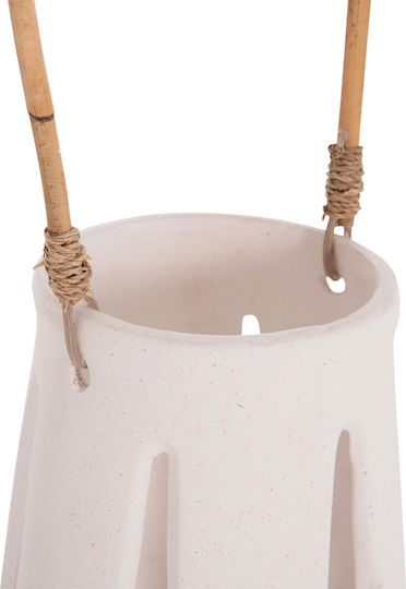 HomeMarkt Erantyl Rattan Lantern Tabletop White 10x10x10cm