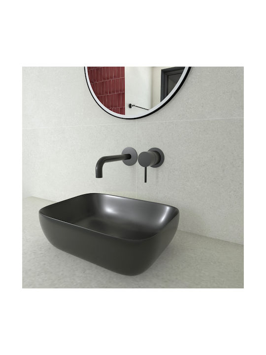 Piccadilly Built-in Faucet Mixer for for Bathroom Sink Black