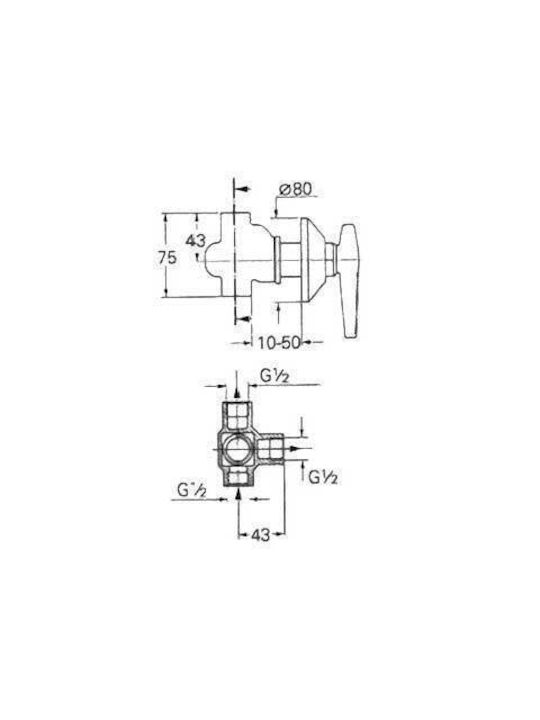 Grohe Built-in Faucet Mixer for Shower 2 Exits White