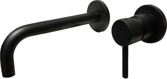 Piccadilly Built-in Faucet Mixer for for Bathroom Sink Black