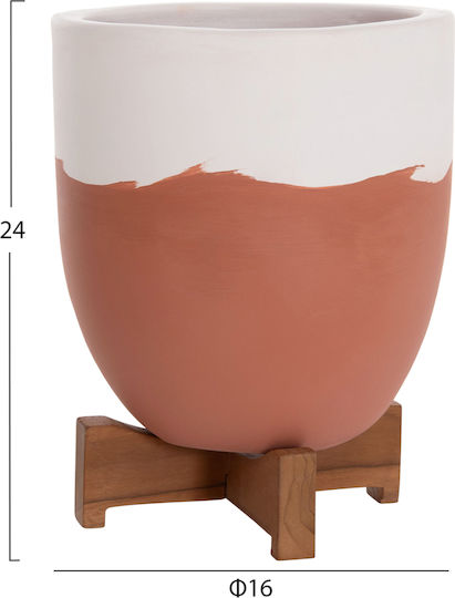 HomeMarkt Set of 2 Terracotta Ceramic Flower Pots 25x25cm