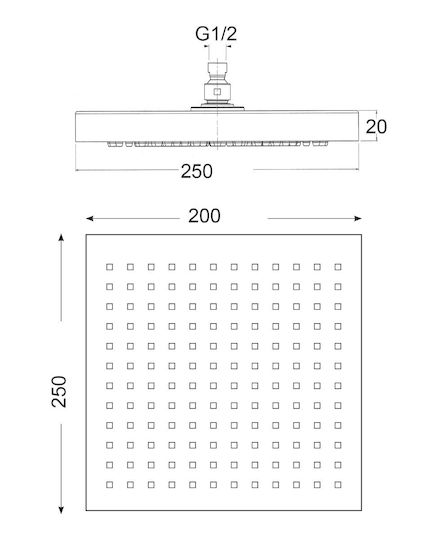 Piccadilly Square Showerhead