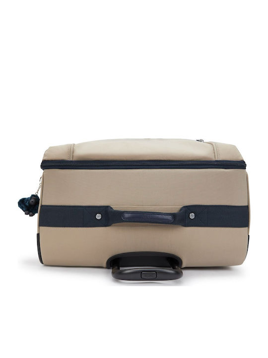 Kipling Large Fabric Travel Suitcase Soft Taupe Combo With 4 Wheels Height 78cm