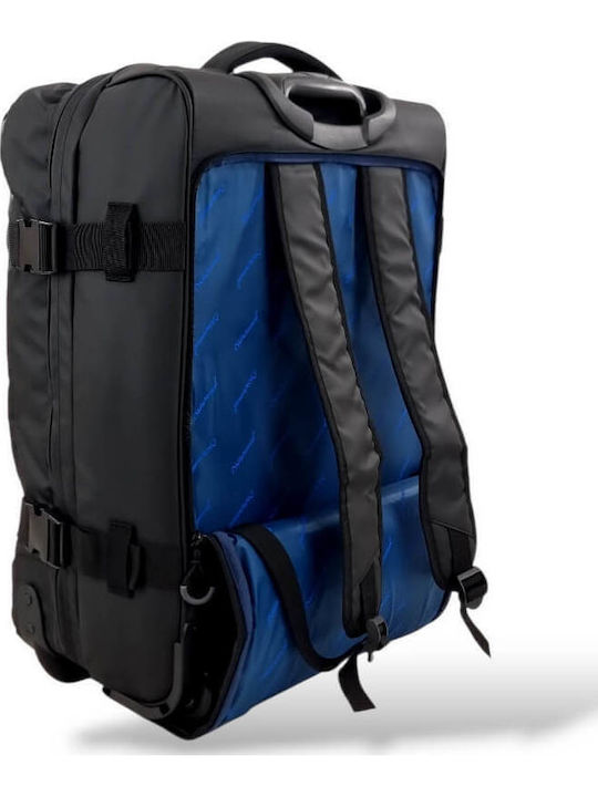 Diplomat Cabin Travel Suitcase Black With 2 Wheels Height 55cm