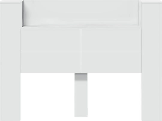 vidaXL Wooden Bed Headboard White 140x103.5cm