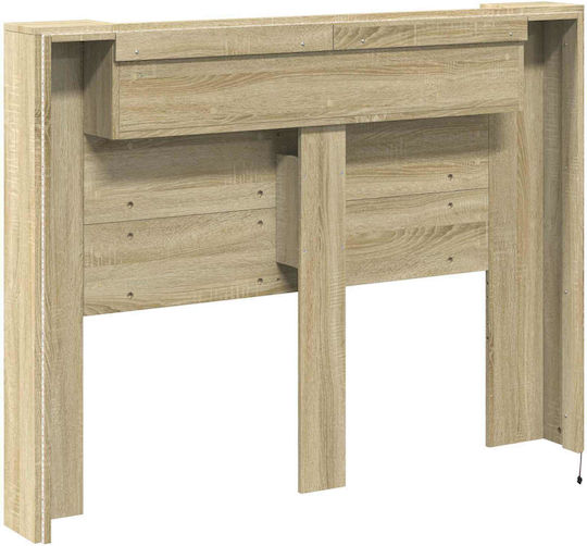 vidaXL Κεφαλάρι Κρεβατιού Ξύλινο Μπεζ 140x103.5cm