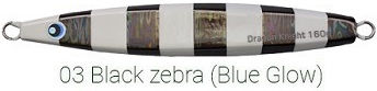 Falcon Artificial Bait Speed Slider, slider Fluorescent 130gr 01.silver Zebra