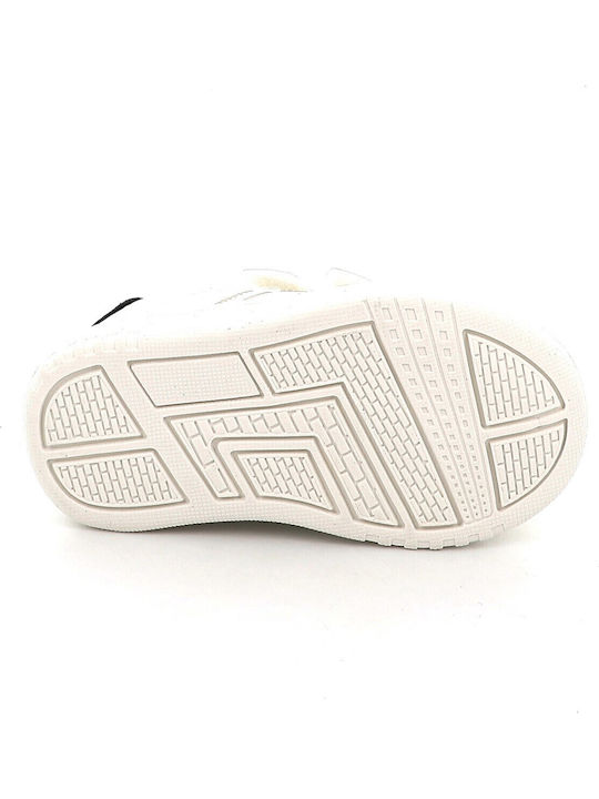 Kids Sneakers with Hoop & Loop Closure White