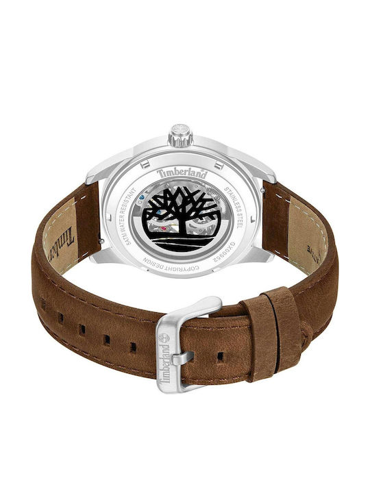 Timberland Northbridge Мъжки Часовник 43mm Автоматичен с Кафява Кожена Каишка