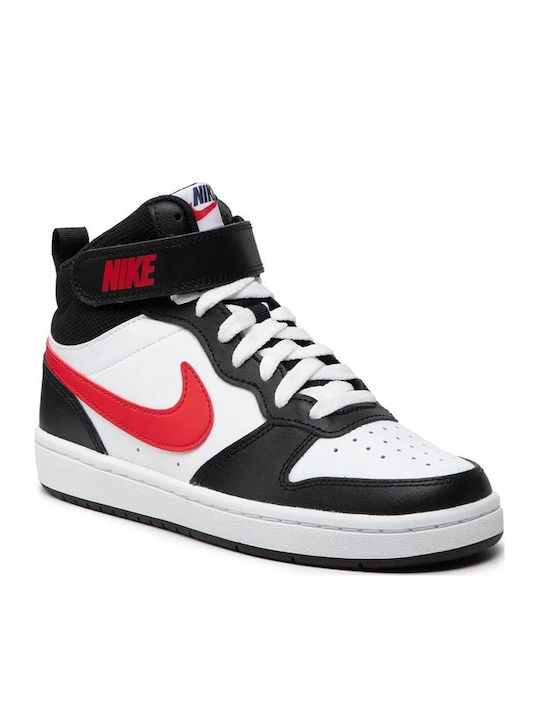 Court Court Borough MID 2 Kids Sports Shoes Basketball with Hoop & Loop Closure White