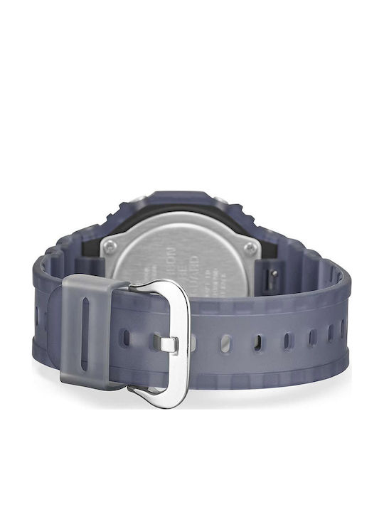 Casio Men's Watch Chronograph Battery with Blue Rubber Strap