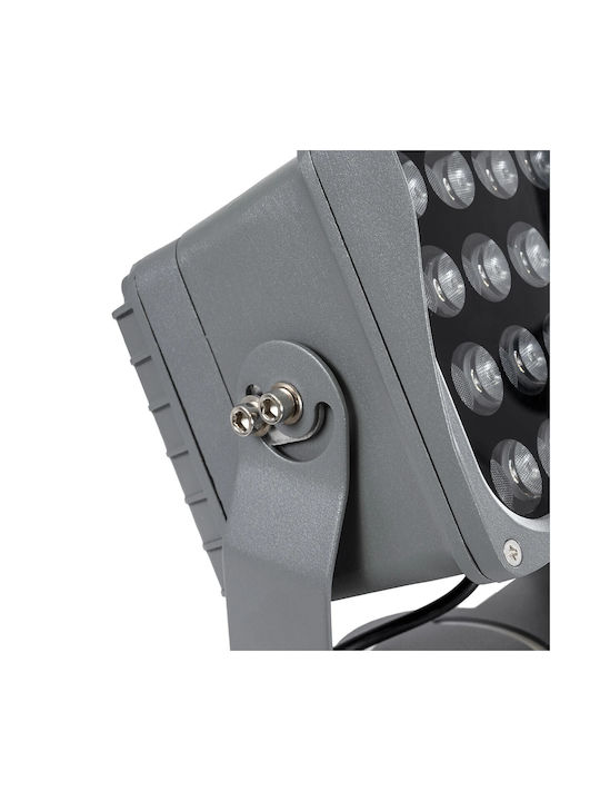 GloboStar Floodxena Φωτιστικό Δαπέδου LED Εξωτερικού Χώρου 24W με Ψυχρό Λευκό Φως IP65 Γκρι