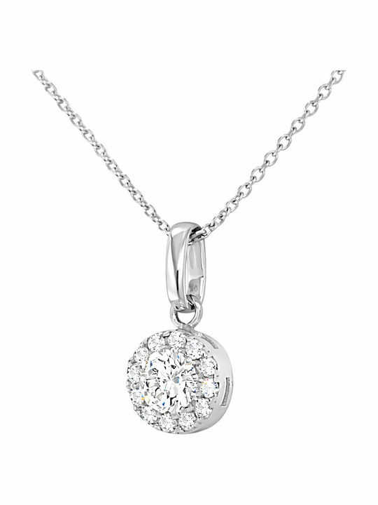 Xryseio Necklace from Silver with Zircon