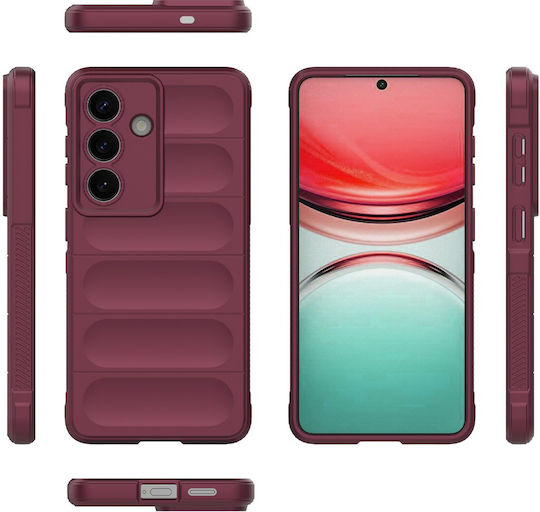 Techsuit Magic Umschlag Rückseite Silikon Burgundisch (Galaxy S26)