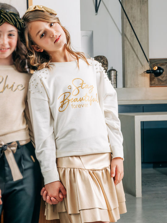 Kids' Leather Skirt Gold