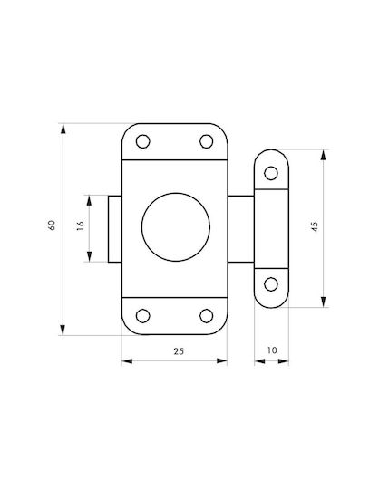 Steel Bolt Matte 25 mm Thirard 00100925