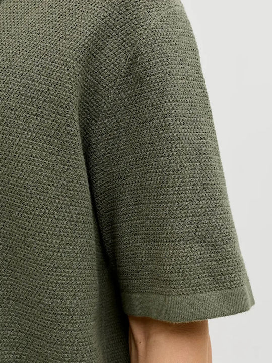 Polo Short Sleeve Blouse Dusty Olive