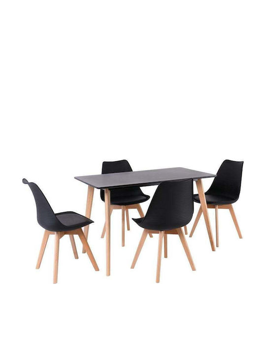 Kitchen Table Martin with 3 Chairs 70x120cm E7101,2S
