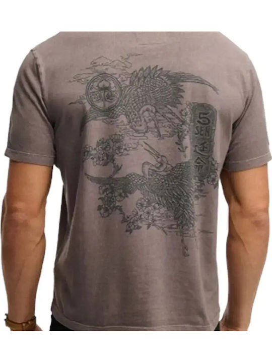 Ovin Tokyo Тениска Dark Pebble Grey