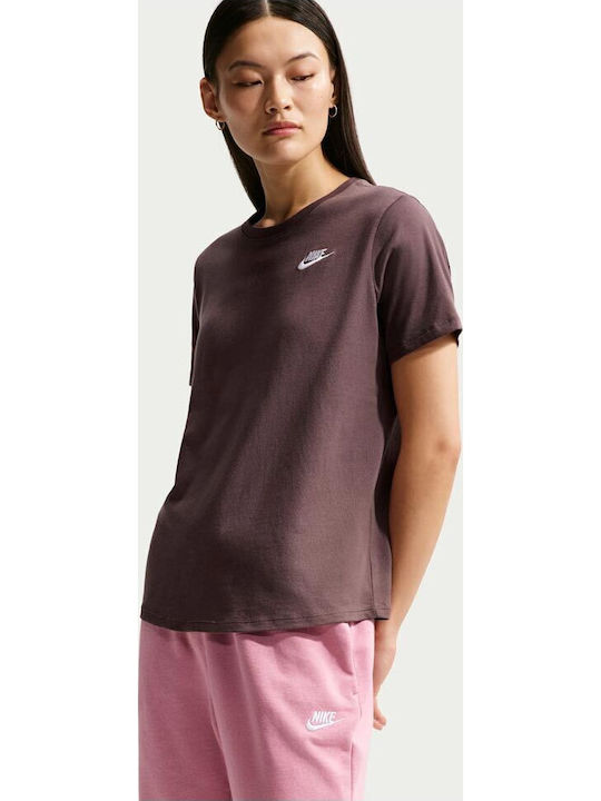 Essentials Γυναικείο Crop T-shirt Καφέ