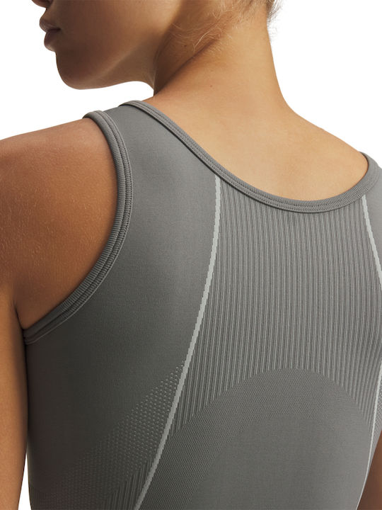 Damen Bluse Ärmellos Gray