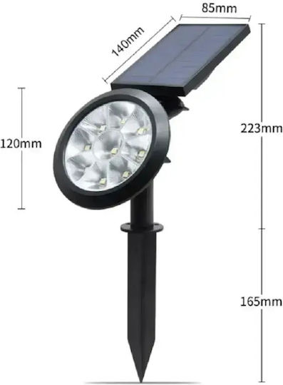 Соларна Светлина 6W RGB с Фотоклетка IP55 30смx12смсм.