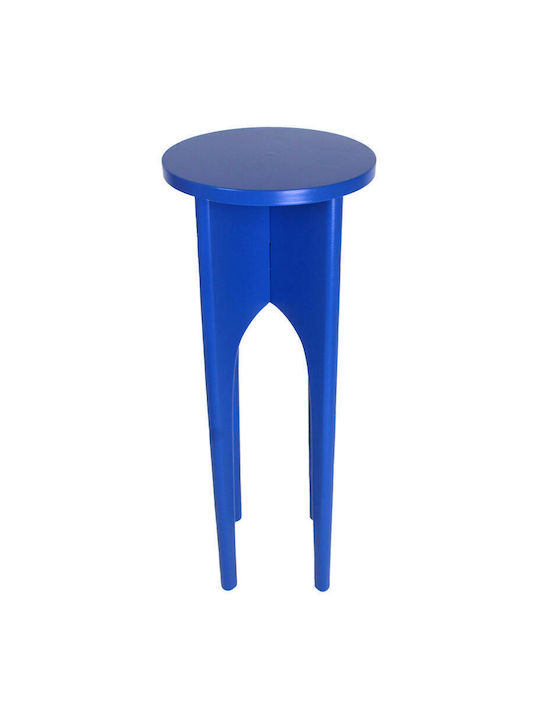 Βοηθητικό Τραπεζάκι Stylish Ξύλο Ξύλινο Μπλε Μ32xΠ32xΥ90εκ.