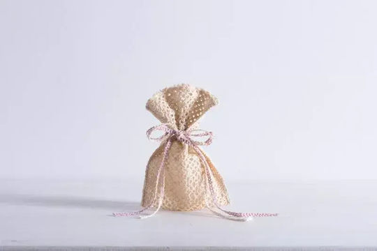 Beauty Home Fabric Pouch for Gift Beige 12x17cm