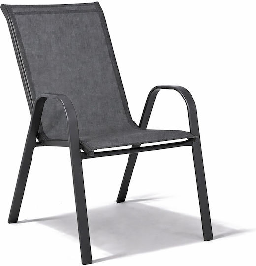 Saray Home Garten- und Outdoor-Möbelsets Typsatz Wohnbereich mit Kissen für kleinen Balkon Anthrazit