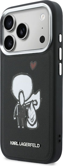 Magsafe Handyhülle Karl Lagerfeld Logo Karl + & Choupette Iphone 17 Pro Schwarze
