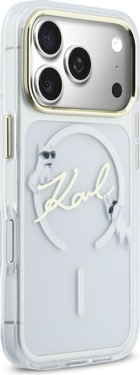 Karl Lagerfeld Iml Choupettes Karl Script Logo Magsafe Iphone 17 Pro Max Transparente Handyhülle