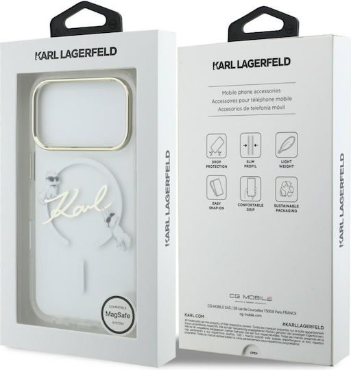 Karl Lagerfeld Iml Choupettes Karl Script Logo Magsafe Iphone 17 Pro Max Transparente Handyhülle