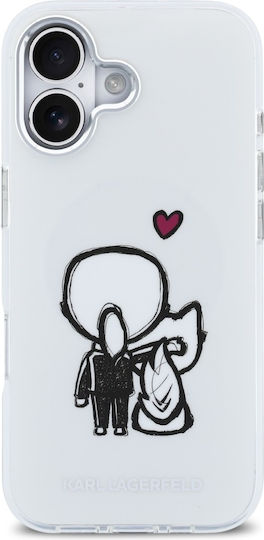 Handyhülle Karl Lagerfeld Karl + & Choupette Rückseite Magsafe iPhone 17 Transparente