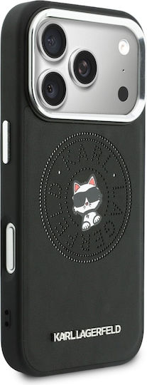 Karl Lagerfeld Point + & Choupette Sketch Magsafe Iphone 17 Pro Schwarze Handyhülle