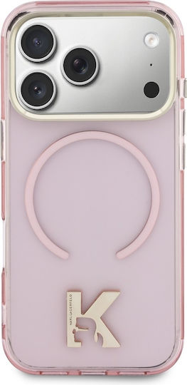 Karl Lagerfeld Iml K Head Logo Magsafe iPhone 17 Pro Rosa Handyhülle