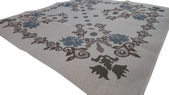 Tablecloth Stamped 90x90cm Etemin Knossos Sunbeam Beige Gold Pero 324