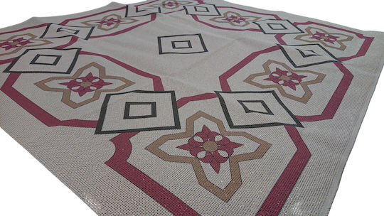 Carpet Stamped 100x100cm Etemin Knossos Sunbeam Beige Gold Pero 327