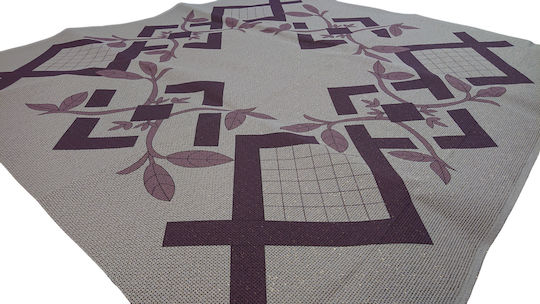 Canvas Tablecloth 90x90cm Etemin Knossos Sunbeam Beige Gold Pero 132