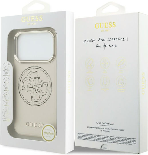 Guess Rückdeckel Kunststoff / Silikon Beige (iPhone 17 Pro)