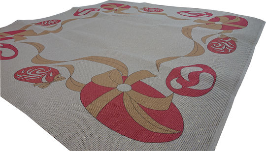 Osterdeko Tischläufer Stempelt 100x100cm Etemin Knossos Sonnenstrahl Beige Gold Pero 04-28