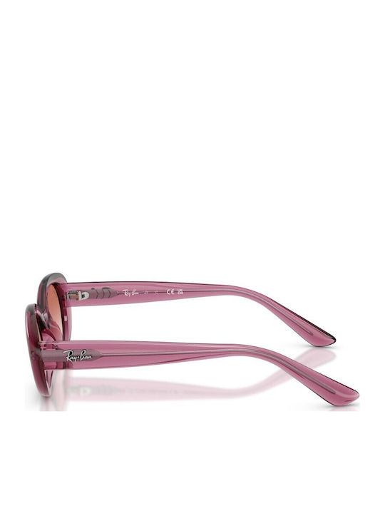 Ray Ban Ovale Kinder-Sonnenbrillen mit Polarisiert Spiegel Gläser Lila für 7-11 Jahre