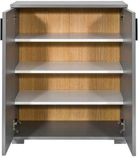 Wooden Shoe Organizer Gray 69x34x85cm