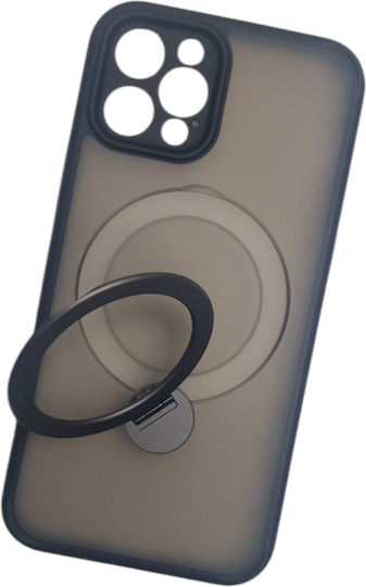 Naxius Back Cover Synthetic Leather with Strap Black (iPhone 12 / 12 Pro)