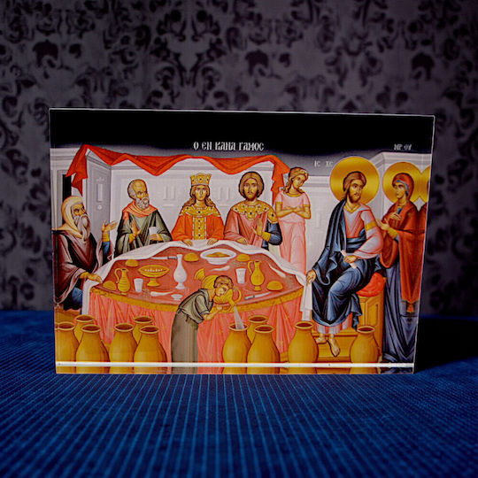 Heiligenikone Tischplatte Plexiglas Der In Kanaa Hochzeit 14x10x1.4cm 1ek106